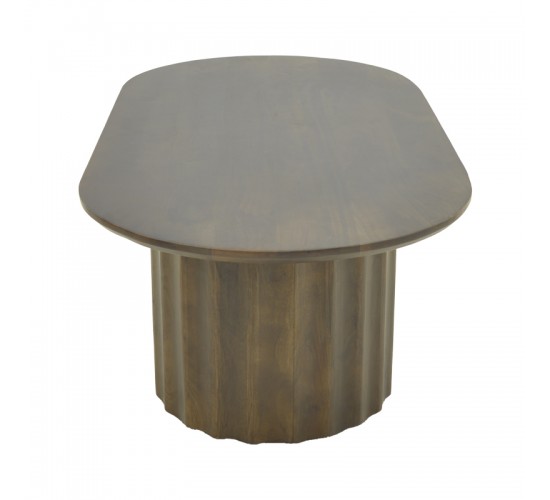 Τραπέζι σαλονιού Flute wenge μασίφ ξύλο μάνγκο 130x65x40εκ Υλικό: MANGO WOOD 372-000030