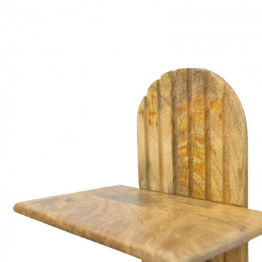 Ραφιέρα τοίχου Arcadia 3 τεμ μασίφ ξύλο μάνγκο σε φυσική απόχρωση 30x20x40εκ Υλικό: MANGO WOOD 372-000032