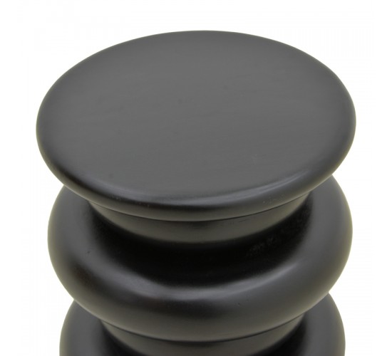 Βοηθητικό τραπέζι Circena μασίφ μάνγκο ξύλο μαύρο Φ40x45εκ Υλικό: MANGO WOOD 372-000036