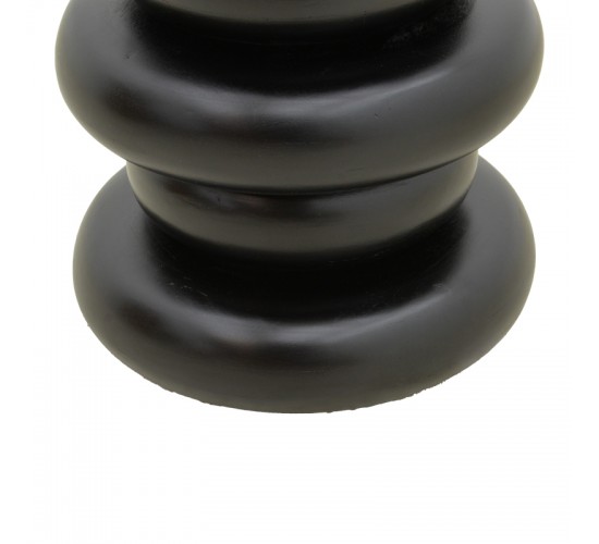 Βοηθητικό τραπέζι Circena μασίφ μάνγκο ξύλο μαύρο Φ40x45εκ Υλικό: MANGO WOOD 372-000036