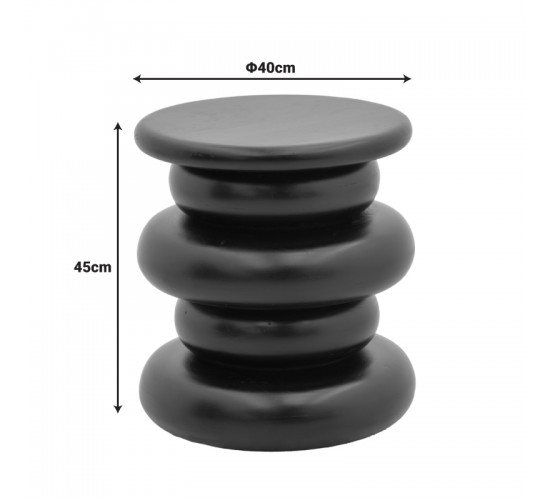 Βοηθητικό τραπέζι Circena μασίφ μάνγκο ξύλο σε φυσική απόχρωση Φ40x45εκ Υλικό: MANGO WOOD 372-000037