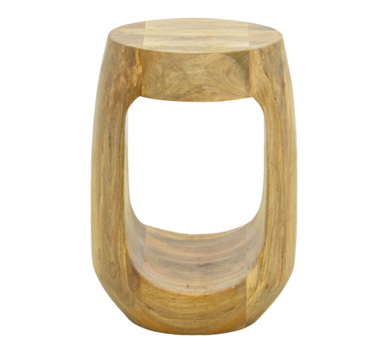 Βοηθητικό τραπέζι Lenora μασίφ μάνγκο ξύλο σε φυσική απόχρωση Φ33x45εκ Υλικό: MANGO WOOD 372-000038