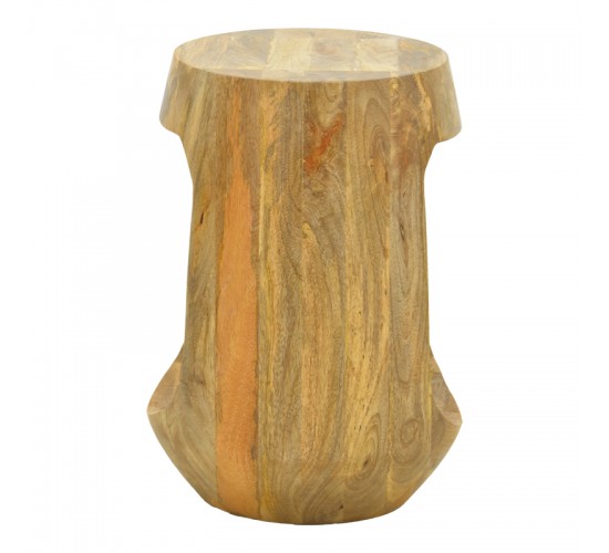 Βοηθητικό τραπέζι Lenora μασίφ μάνγκο ξύλο σε φυσική απόχρωση Φ33x45εκ Υλικό: MANGO WOOD 372-000038