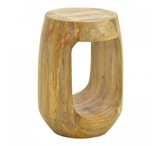 Βοηθητικό τραπέζι Lenora μασίφ μάνγκο ξύλο σε φυσική απόχρωση Φ33x45εκ Υλικό: MANGO WOOD 372-000038