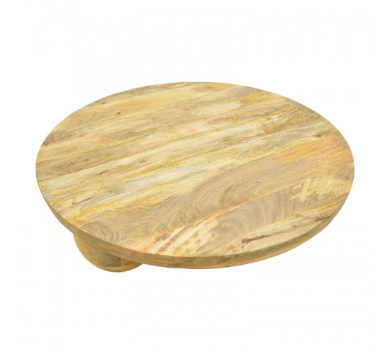 Τραπέζι σαλονιού Fedena μασίφ μάνγκο ξύλο σε φυσική απόχρωση Φ90x30εκ Υλικό: MANGO WOOD 372-000042