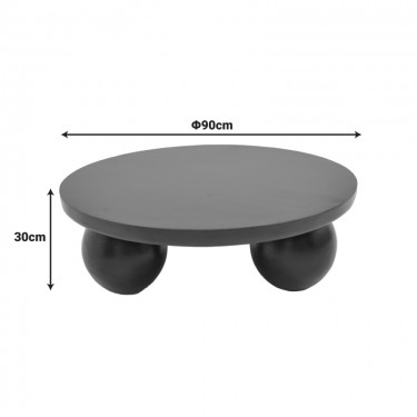 Τραπέζι σαλονιού Fedena μασίφ μάνγκο ξύλο σε φυσική απόχρωση Φ90x30εκ Υλικό: MANGO WOOD 372-000042