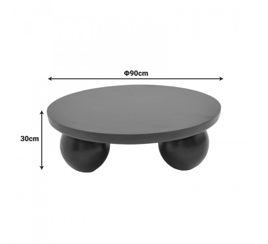 Τραπέζι σαλονιού Fedena μασίφ μάνγκο ξύλο σε φυσική απόχρωση Φ90x30εκ Υλικό: MANGO WOOD 372-000042