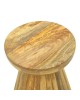 Βοηθητικό τραπέζι Nemira μασίφ μάνγκο ξύλο σε φυσική απόχρωση Φ30x35εκ Υλικό: MANGO WOOD 372-000048