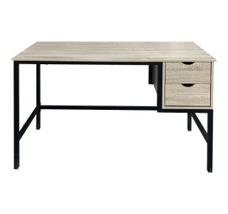 Γραφείο εργασίας Ramen σε sonoma απόχρωση με μαύρα μεταλλικά πόδια 120x48x76εκ Υλικό: MELAMINE - METAL 374-000004