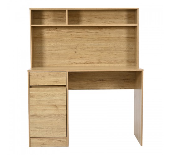 Γραφείο εργασίας Secreta με ράφι σε oak απόχρωση 110x50x135εκ Υλικό: PARTICLE BOARD - MELAMINE 375-000010 Γραφείο εργασίας Secreta με ράφι σε oak απόχρωση 110x50x135εκ Υλικό: PARTICLE BOARD - MELAMINE 375-000010