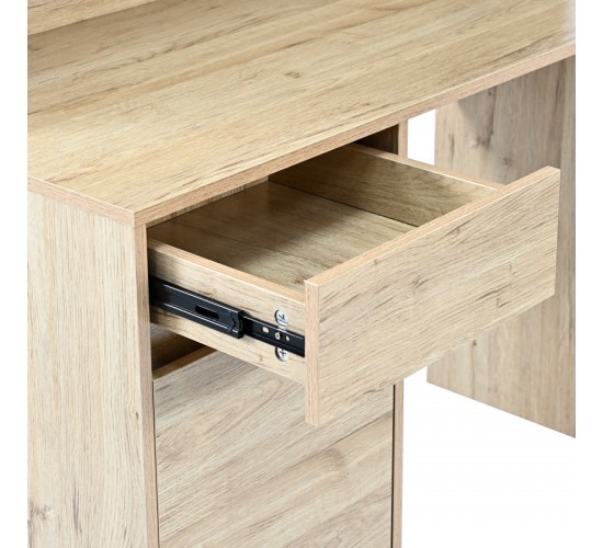 Γραφείο εργασίας Secreta με ράφι σε oak απόχρωση 110x50x135εκ Υλικό: PARTICLE BOARD - MELAMINE 375-000010 Γραφείο εργασίας Secreta με ράφι σε oak απόχρωση 110x50x135εκ Υλικό: PARTICLE BOARD - MELAMINE 375-000010