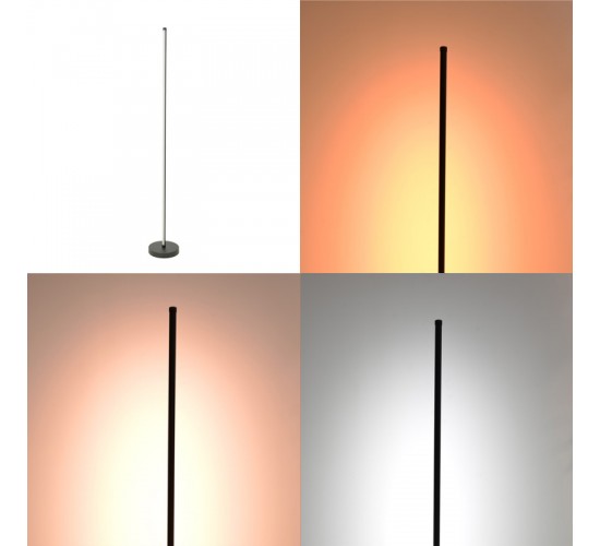 Φωτιστικό δαπέδου Topelia led μέταλλο σε μαύρη απόχρωση Φ20x140εκ Υλικό: METAL 377-000022