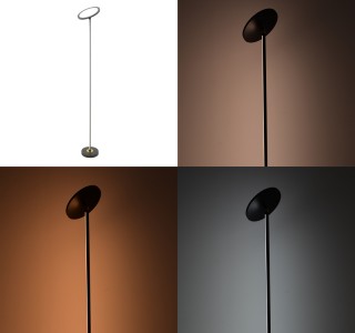 Φωτιστικό δαπέδου Rita led μέταλλο σε μαύρη απόχρωση Φ25x160εκ Υλικό: METAL 377-000023