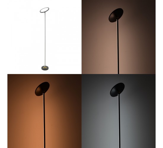 Φωτιστικό δαπέδου Rita led μέταλλο σε μαύρη απόχρωση Φ25x160εκ Υλικό: METAL 377-000023