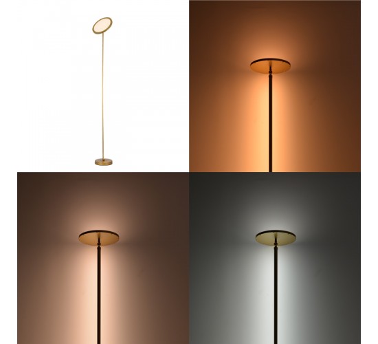 Φωτιστικό δαπέδου Rita led μέταλλο σε χρυσή απόχρωση Φ25x160εκ Υλικό: METAL 377-000024