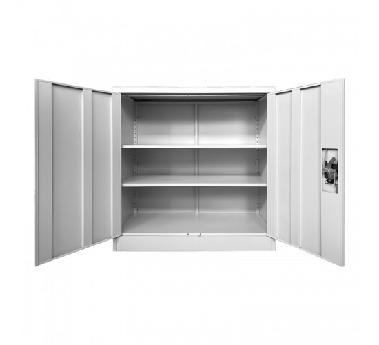 Ντουλάπι Armon μέταλλο σε απόχρωση ανοιχτό γκρι 90x45x90εκ Υλικό: METAL 378-000001