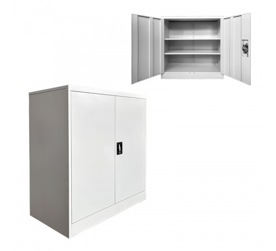 Ντουλάπι Armon μέταλλο σε απόχρωση ανοιχτό γκρι 90x45x90εκ Υλικό: METAL 378-000001