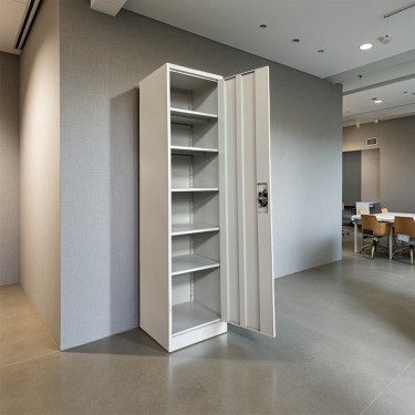 Μεταλλική ντουλάπα-στήλη Koya ανοιχτό γκρι 50x45x180εκ Υλικό: METAL 378-000002