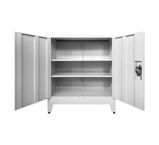 Ντουλάπι Armon μέταλλο σε απόχρωση ανοιχτό γκρι 90x45x100εκ Υλικό: METAL 378-000006