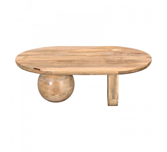 Τραπέζι σαλονιού Kane μασίφ ξύλο ακακίας σε φυσική απόχρωση 110x72x38εκ Υλικό: SOLID ACACIA WOOD 379-000001