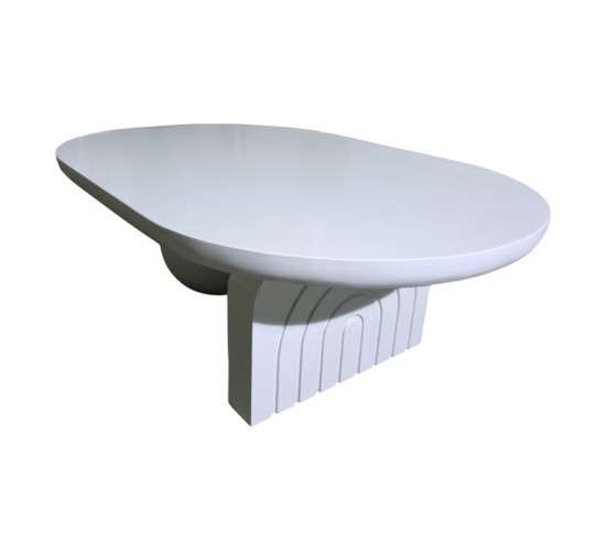 Τραπέζι σαλονιού Kane μασίφ ξύλο ακακίας σε λευκή απόχρωση 110x72x38εκ Υλικό: SOLID ACACIA WOOD 379-000002