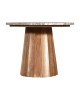 Τραπέζι Ezerdian μασίφ ξύλο ακακίας σε φυσική απόχρωση με επιφάνεια μαρμάρου Φ120x76εκ Υλικό: SOLID ACACIA WOOD - MARBLE 379-000014