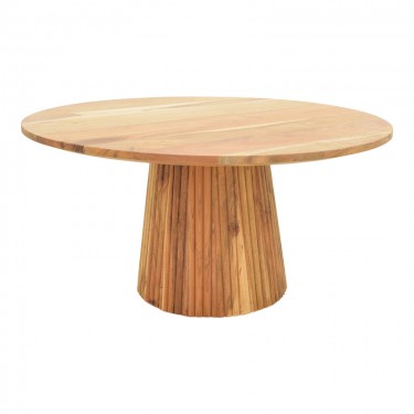 Τραπέζι σαλονιού Tully μασίφ ξύλο ακακίας σε φυσική απόχρωση Φ80x40εκ Υλικό: SOLID ACACIA WOOD 379-000020