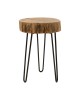 Βοηθητικό τραπέζι Tripp Ι μασίφ ξύλο ακακίας σε φυσική απόχρωση-μαύρα μεταλλικά πόδια Φ32x47εκ Υλικό: SOLID ACACIA WOOD 379-000021