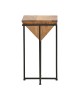 Βοηθητικό τραπέζι Miles ΙΙ μασίφ ξύλο ακακίας σε φυσική απόχρωση με μαύρα μεταλλικά πόδια  29x29x54εκ Υλικό: SOLID ACACIA WOOD 379-000022
