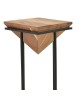 Βοηθητικό τραπέζι Miles ΙΙ μασίφ ξύλο ακακίας σε φυσική απόχρωση με μαύρα μεταλλικά πόδια  29x29x54εκ Υλικό: SOLID ACACIA WOOD 379-000022