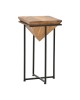 Βοηθητικό τραπέζι Miles ΙΙ μασίφ ξύλο ακακίας σε φυσική απόχρωση με μαύρα μεταλλικά πόδια  29x29x54εκ Υλικό: SOLID ACACIA WOOD 379-000022