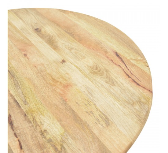 Τραπέζι Rahma I μασιφ ξύλο mango 3εκ σε φυσική απόχρωση Φ120x77εκ Υλικό: SOLID MANGO WOOD 379-000029