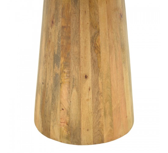 Τραπέζι Rahma I μασιφ ξύλο mango 3εκ σε φυσική απόχρωση Φ120x77εκ Υλικό: SOLID MANGO WOOD 379-000029