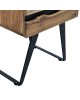 Κομοδίνο Imena μασίφ ξύλο Acacia σε φυσικό απόχρωση με μαύρα μεταλλικά πόδια 45x35x56εκ Υλικό: SOLID WOOD - METAL 379-000031