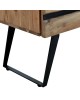 Συρταριέρα Imena μασίφ ξύλο Acacia σε φυσικό απόχρωση με μαύρα μεταλλικά πόδια 80x38x86,5εκ Υλικό: SOLID WOOD - METAL 379-000032