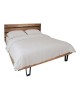 Κρεβάτι Imena διπλό μασίφ ξύλο σε φυσική απόχρωση 160x200εκ Υλικό: SOLID WOOD - METAL 379-000036