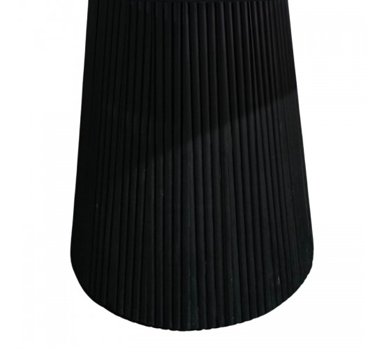 Τραπέζι σαλονιού Canicule I μασίφ ξύλο ακακίας σε μαύρη απόχρωση Φ80x40εκ Υλικό: ACACIA WOOD 379-000038