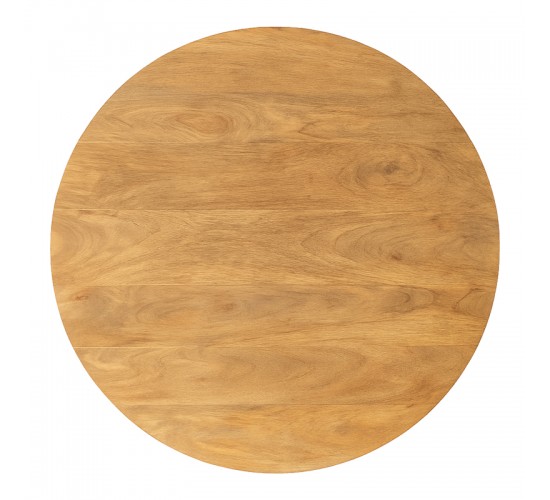 Τραπέζι Charmy μασίφ ξύλο mango σε φυσική απόχρωση Φ130x76εκ Υλικό: MANGO WOOD 379-000041