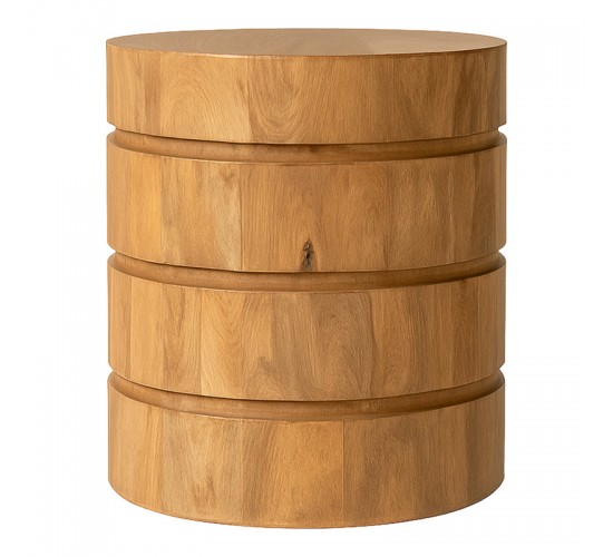 Τραπέζι Charmy μασίφ ξύλο mango σε φυσική απόχρωση Φ130x76εκ Υλικό: MANGO WOOD 379-000041