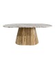 Τραπεζι σαλονιού Aithra μασίφ ξύλο μάνγκο σε φυσική απόχρωση με επιφάνεια μαρμάρου 120x60x45εκ. Υλικό: mango wood - sawar marble 379-000047