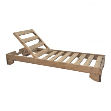 Ξαπλώστρα Fendy ξύλο ελάτου σε καρυδί απόχρωση 71.5x200x24εκ Υλικό: FIR WOOD 380-000002