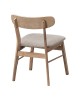 Καρέκλα Cairo rubberwood σε φυσική-εκρού απόχρωση 47x47x76εκ Υλικό: RUBBERWOOD - FABRIC POLYESTER 381-000007