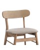Καρέκλα Cairo rubberwood σε φυσική-εκρού απόχρωση 47x47x76εκ Υλικό: RUBBERWOOD - FABRIC POLYESTER 381-000007