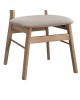 Καρέκλα Cairo rubberwood σε φυσική-εκρού απόχρωση 47x47x76εκ Υλικό: RUBBERWOOD - FABRIC POLYESTER 381-000007