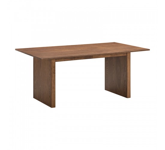 Τραπέζι Eleganza mdf σε καρυδί απόχρωση 180x99x75.8εκ Υλικό: RUBBERWOOD - FABRIC POLYESTER - MDF 381-000008