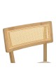 Καρέκλα Raffles rubberwood με pe rattan και γκρι μπεζ ύφασμα 47x48x83.5εκ Υλικό: RUBBERWOOD - FABRIC POLYESTER 381-000013