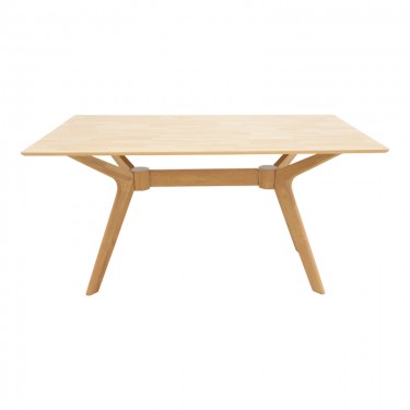 Τραπέζι Raffles rubberwood με mdf σε φυσική απόχρωση 150x90x76εκ Υλικό: RUBBERWOOD - MDF 381-000014