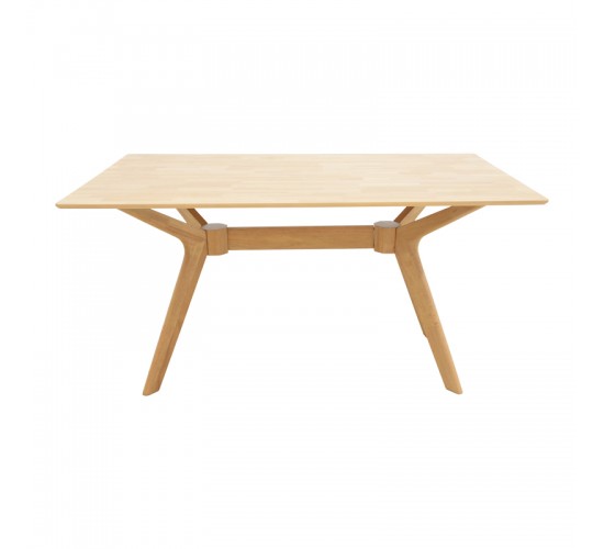 Τραπέζι Raffles rubberwood με mdf σε φυσική απόχρωση 150x90x76εκ Υλικό: RUBBERWOOD - MDF 381-000014