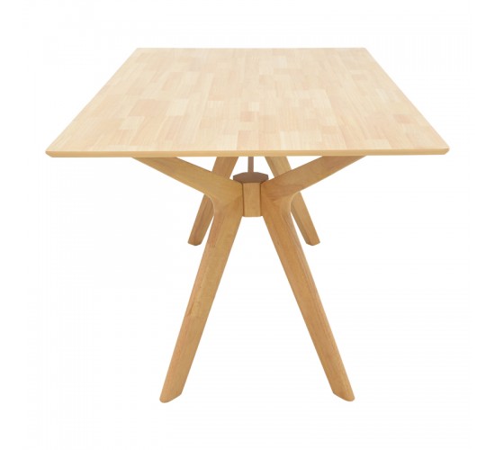 Τραπέζι Raffles rubberwood με mdf σε φυσική απόχρωση 150x90x76εκ Υλικό: RUBBERWOOD - MDF 381-000014