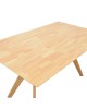 Τραπέζι Raffles rubberwood με mdf σε φυσική απόχρωση 150x90x76εκ Υλικό: RUBBERWOOD - MDF 381-000014